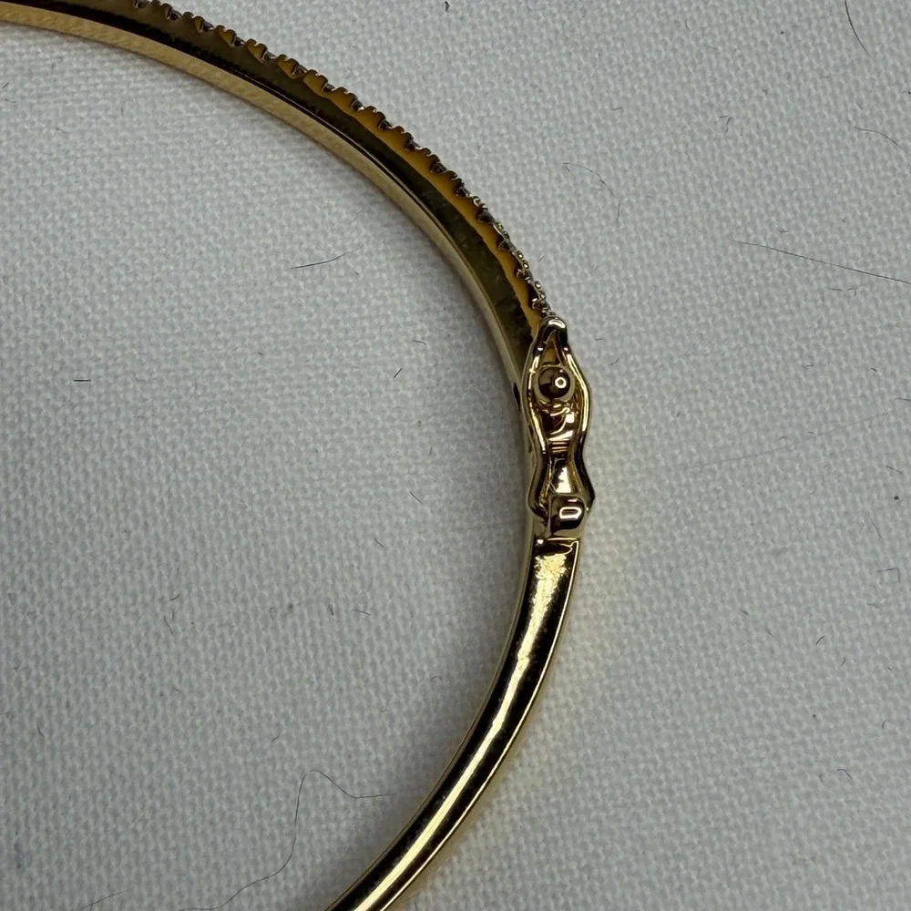 Nordstrom Delicate Cubic Zirconia Bangle Bracelet Gold Tone NWT $59